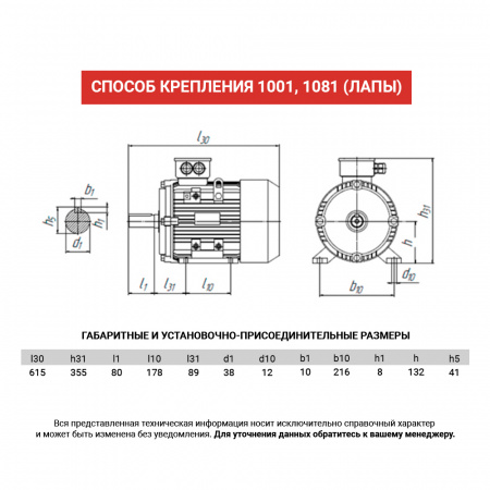 Электродвигатель АИР 132M8